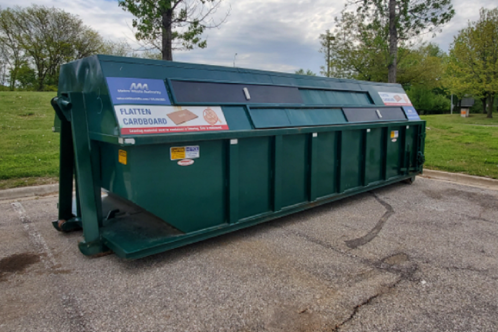 Annex Cardboard Recycling Dumpster Relocated