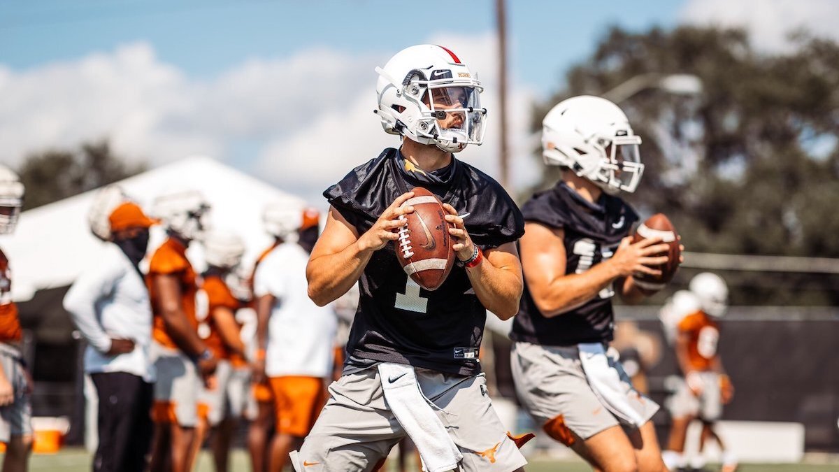 ‘A very talented young man’: Lake Travis alum Card wins Horns’ starting QB job