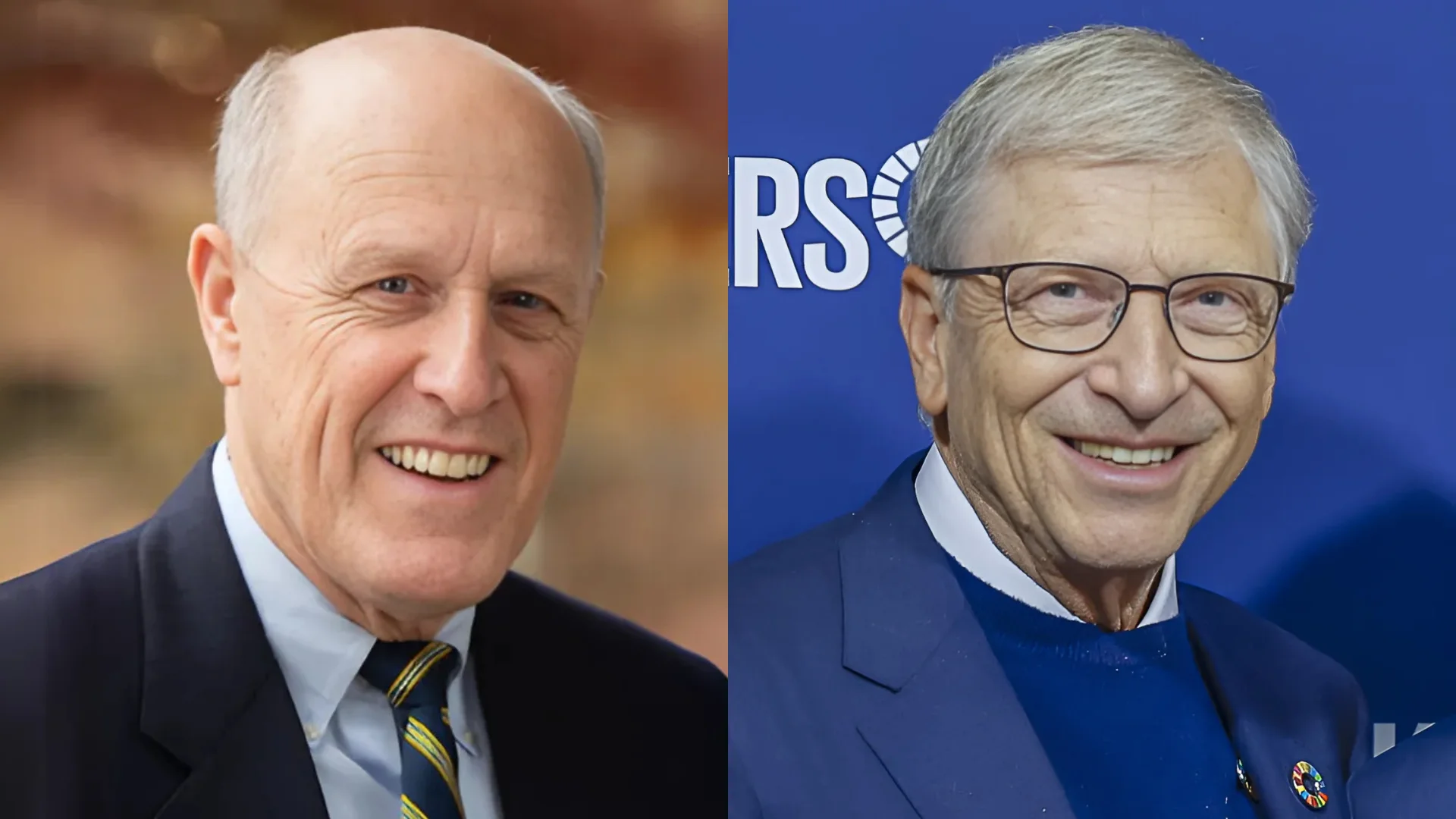 Bruce E. Jarrell, seventh president of UMB (Left) & Bill Gates (Right) - University of Maryland Baltimore