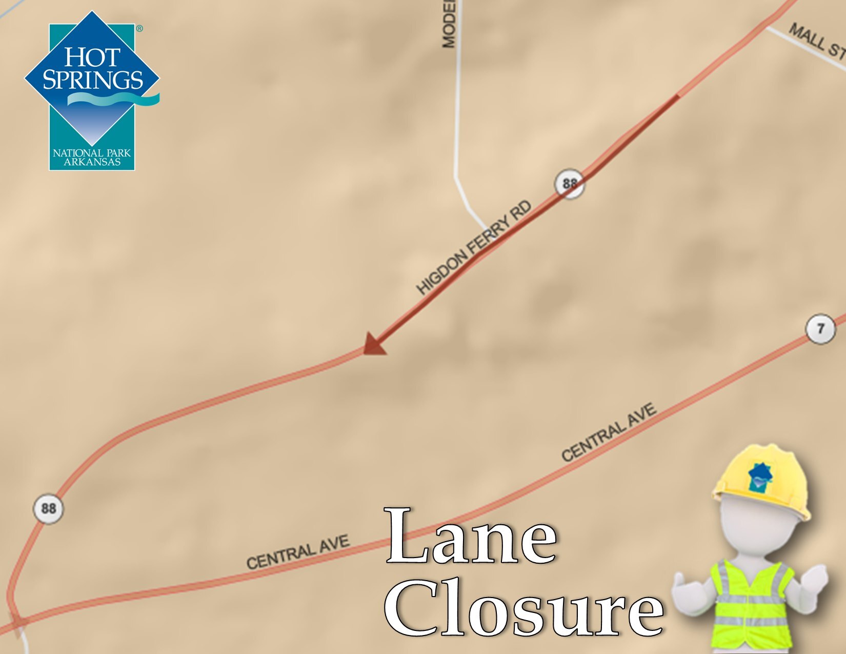 Lane closure from Monday, Jan. 23, until Jan. 27, 2023
