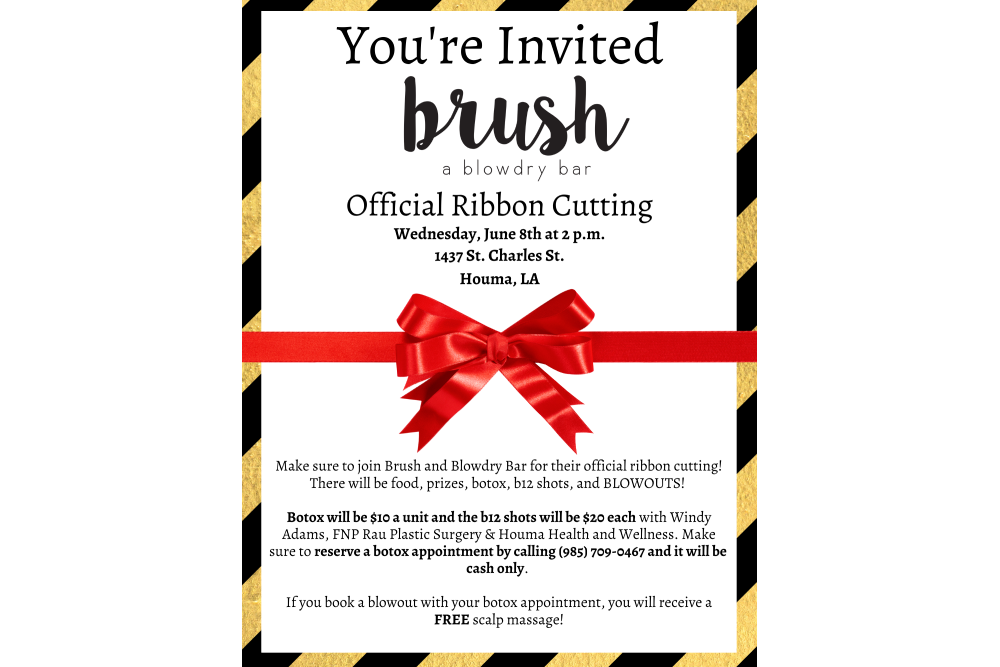 Brush and Blow Drybar Ribbon Cutting
