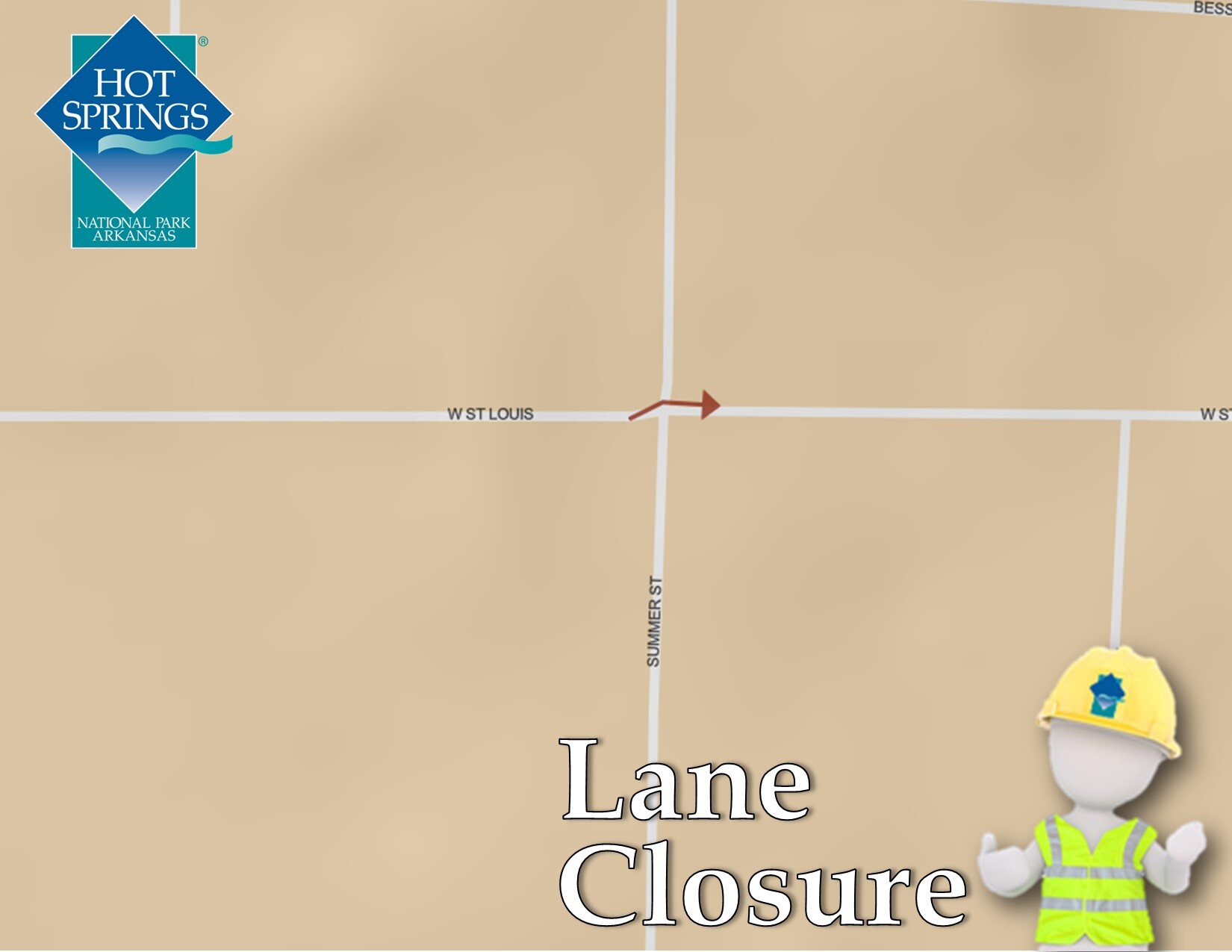 Lane Closure Feb. 13, through Thursday, Feb. 16