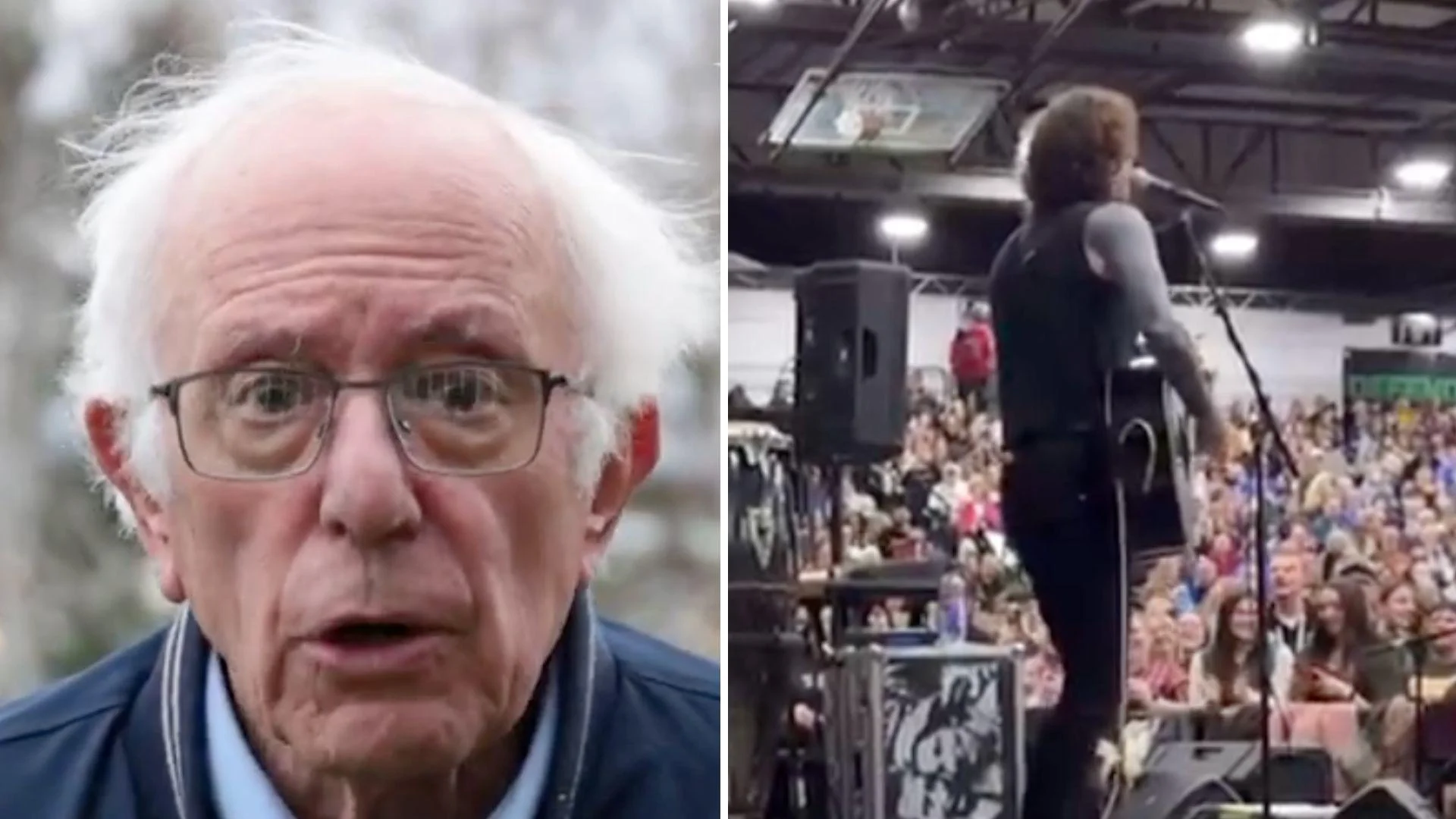 Sanders Kenosha pre-election rally singer: ‘Does your god have a big, fat d***?’