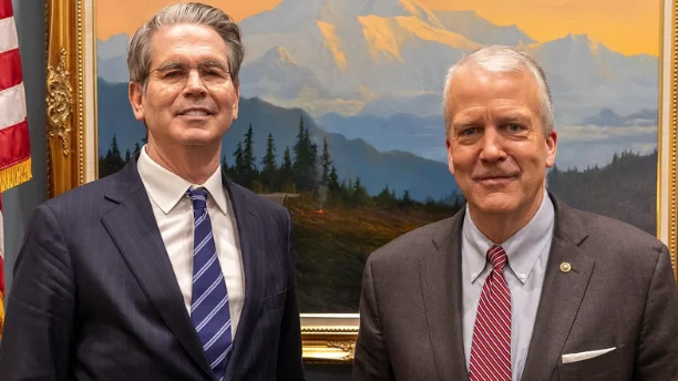 Scott Bessent (Left), Treasury Secretary