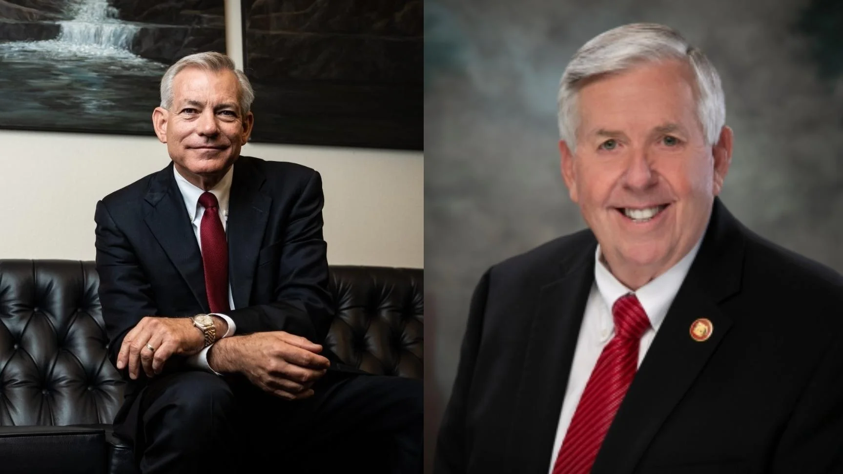 U.S. Representative JEC Chairman David Schweikert (left), and Missouri Governor Michael L. Parson (right)