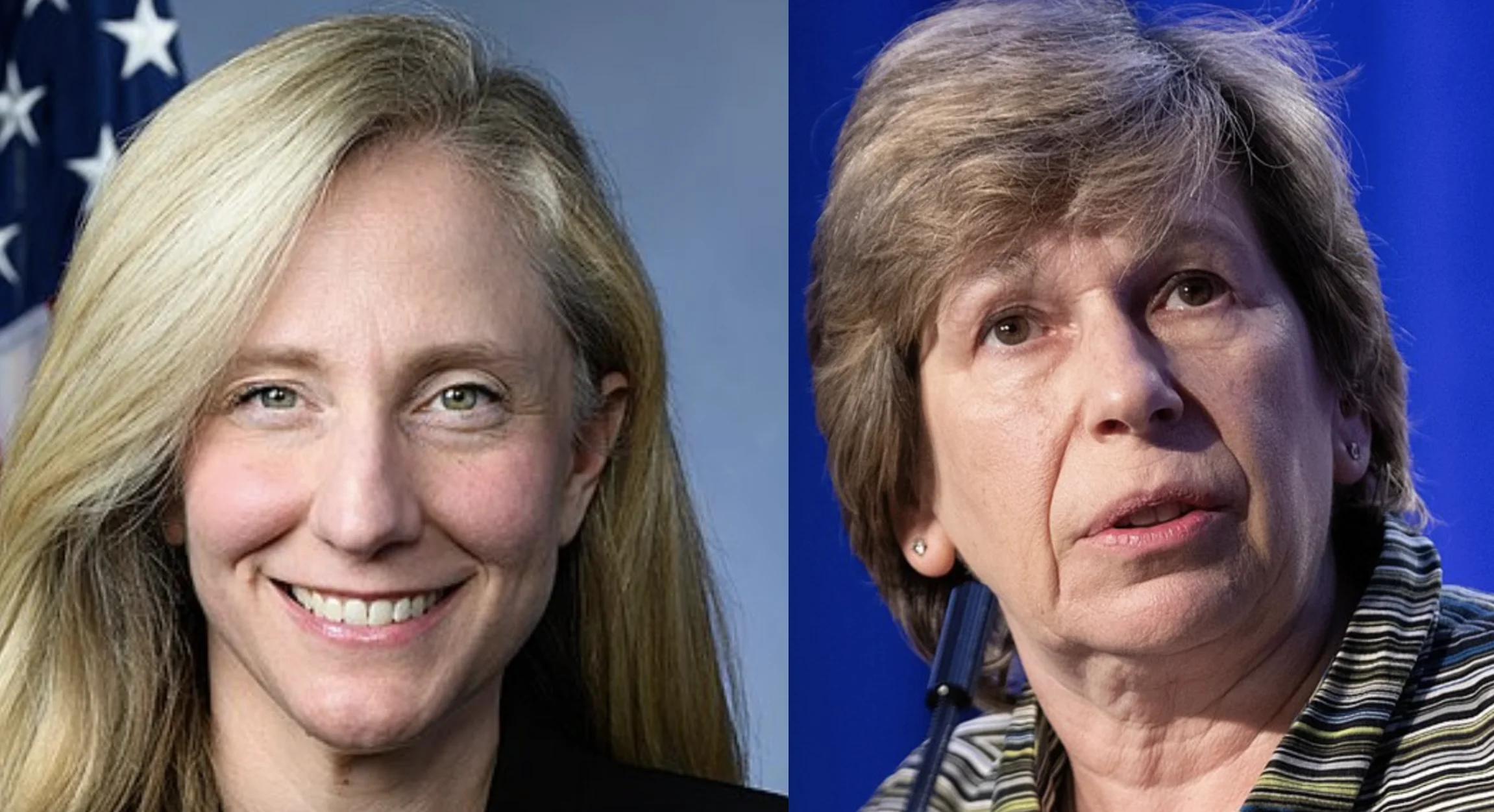 Abigail Spanberger (left) faces criticism for her ties to radical education leader Randi Weingarten (right) amid controversy over the AFT’s push for political activism over student-focused education and its 0,000 donation to Spanberger’s campaign.