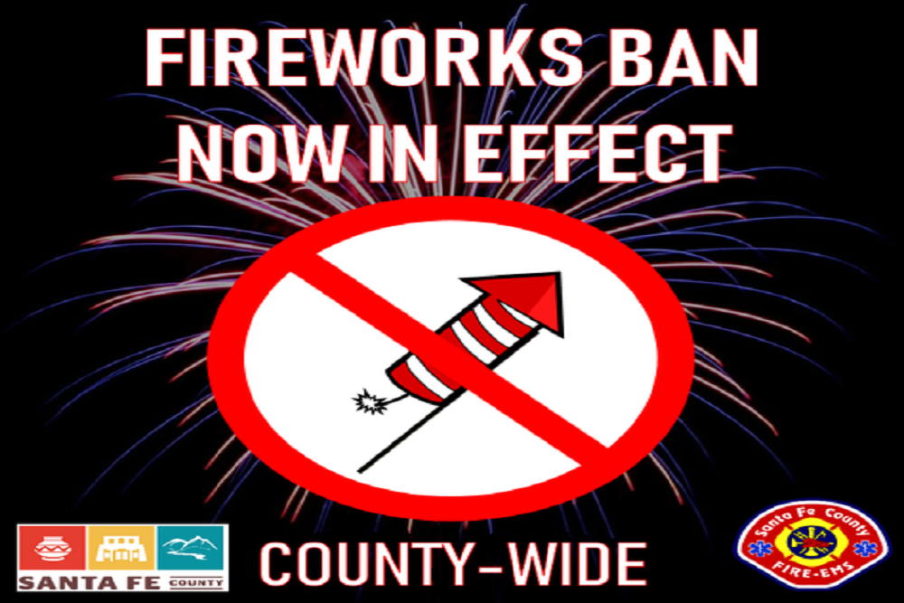 Santa Fe County Is Now Under a Fireworks Ban