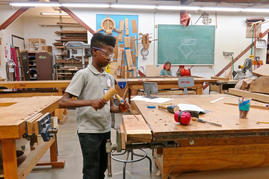 After School Wood working class at the Carriage Barn Arts Center