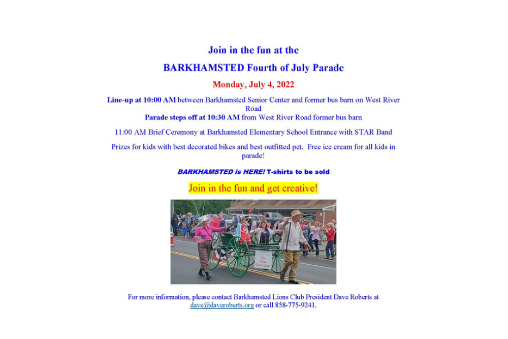BARKHAMSTED Fourth of July Parade