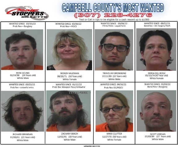 Campbell County’s Most Wanted- March 17, 2022