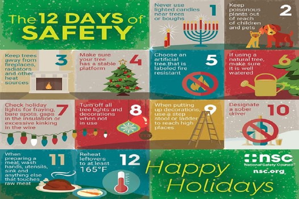 The Oneida County Health Department NY – The 12 Days of Safety