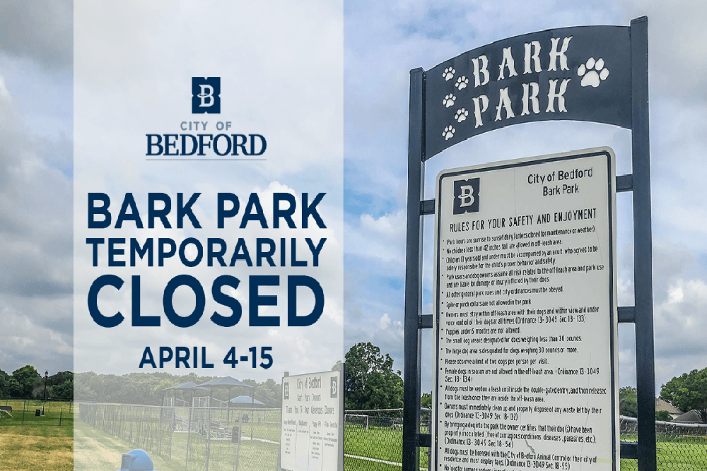 Bark Park Temporarily Closed Beginning April 4 for Turf Maintenance