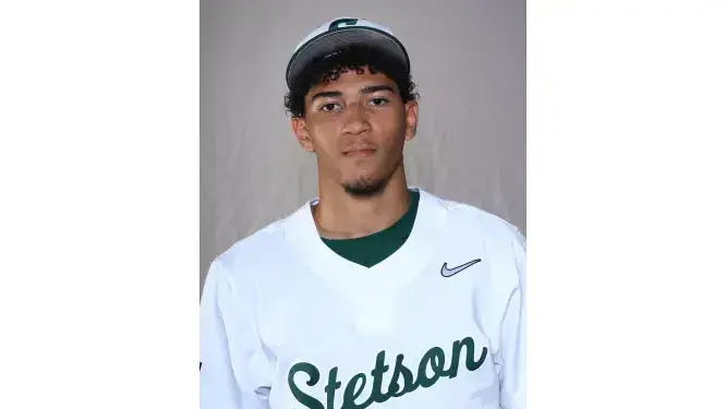Angel Gomez, former George Washington High School baseball player will compete with his collegiate team for the NCAA Division I Baseball Championship