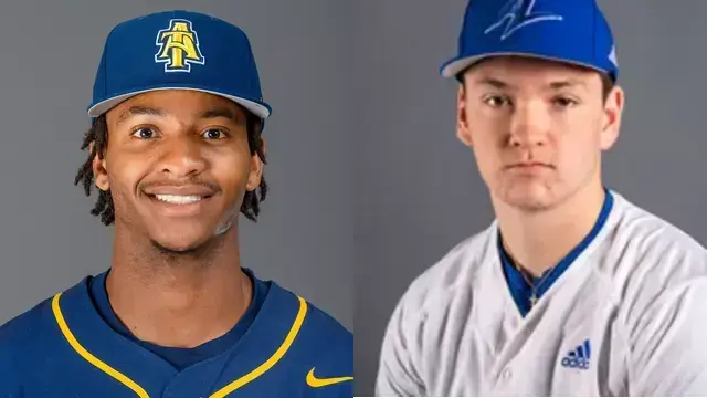Which former South Guilford News area high school standouts will be in action on Sunday, April 6?