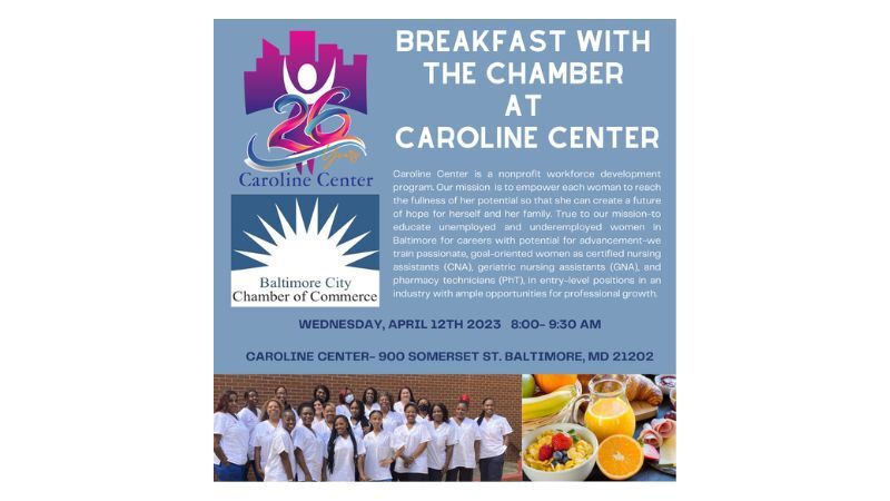 Breakfast with the Chamber and the Caroline Center (In Person) to be held April 12, 2023