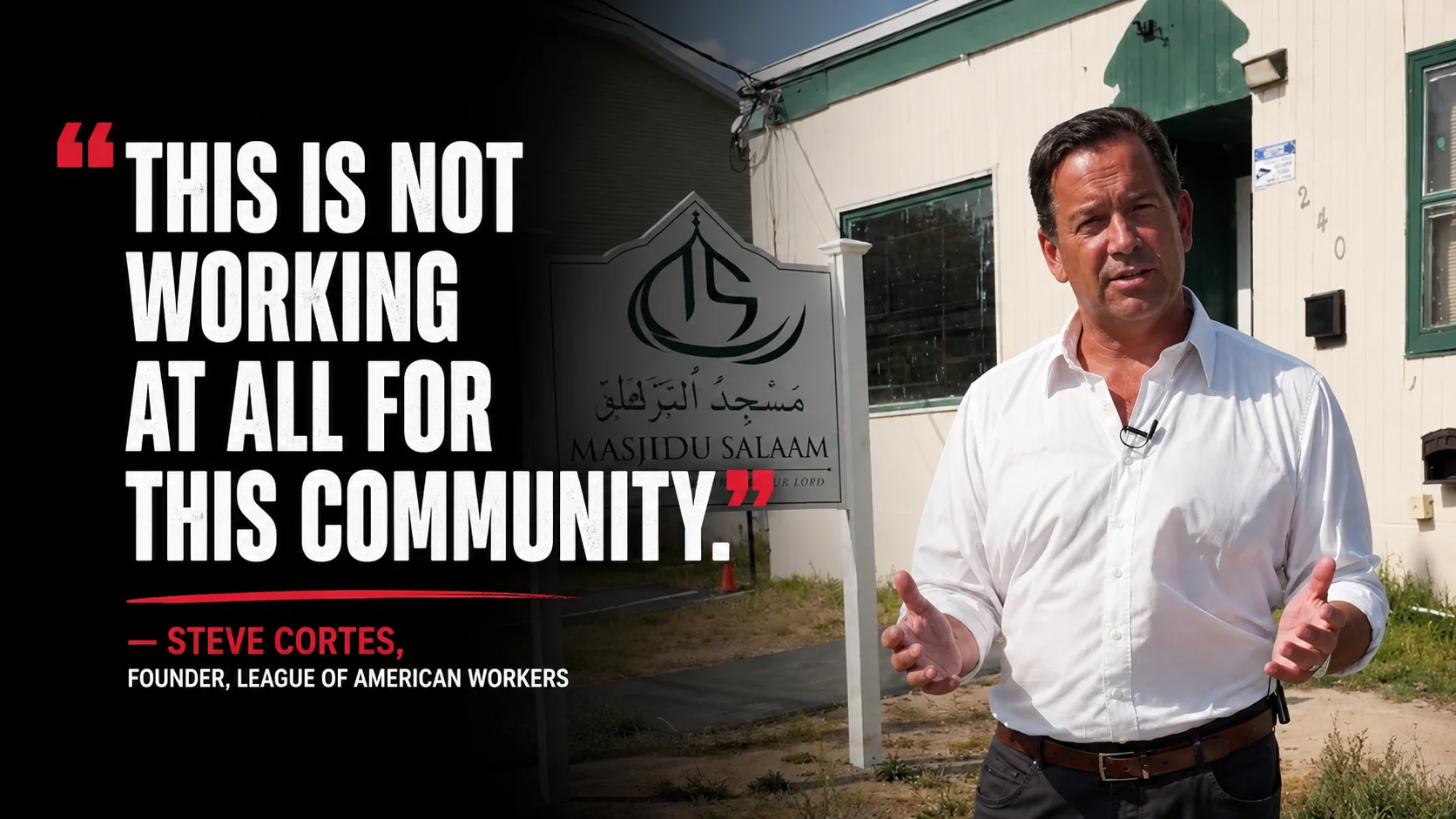 Steve Cortes in Lewiston: ‘Why is there a mosque in rural Maine?’