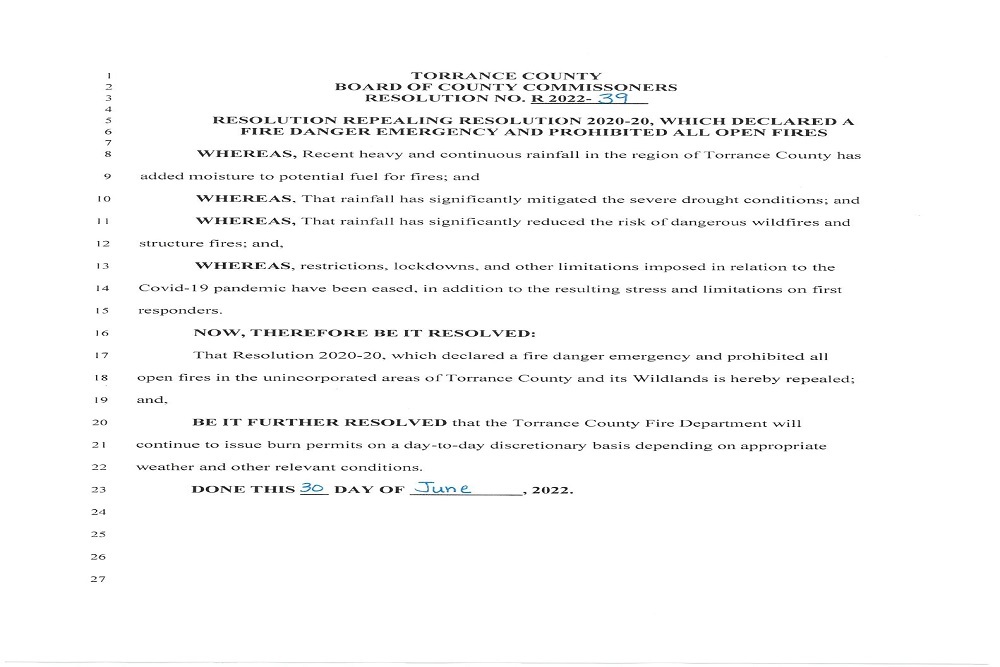 The Board of County Commissioners Also Repealed Resolution 2020-20 The Board of County Commissioners Also Repealed Resolution 2020-20