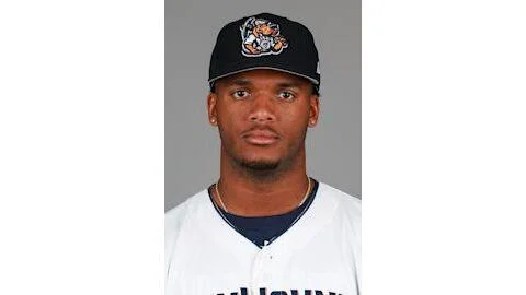 Kenya Huggins appears for Midland RockHounds in June 12 MiLB matchup