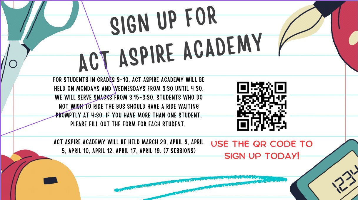 Sign up for ACT Aspire Academy
