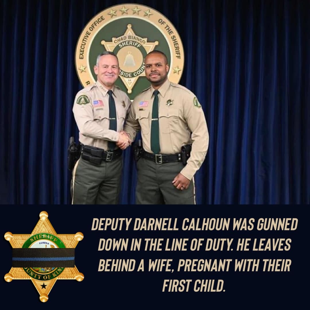 Riverside Deputy Sheriff Darnell Calhoun was gunned down