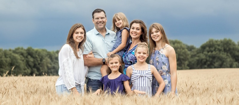 Former Kansas Secretary of State Kris Kobach and his family.