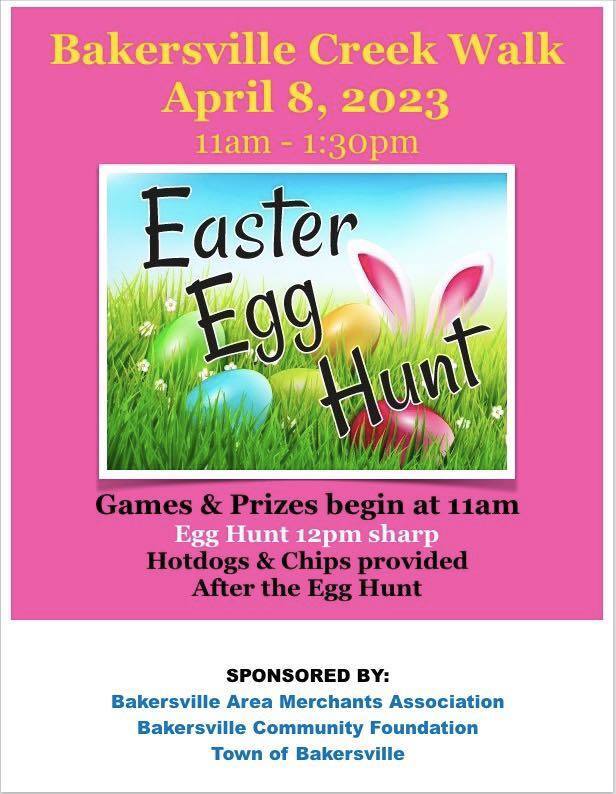 TOWN OF BAKERSVILLE: Easter Egg Hunt TOWN OF BAKERSVILLE: Easter Egg Hunt