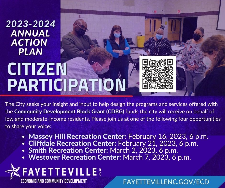CITY OF FAYETTEVILLE: Join the Economic and Community Development team at one of their planning meetings