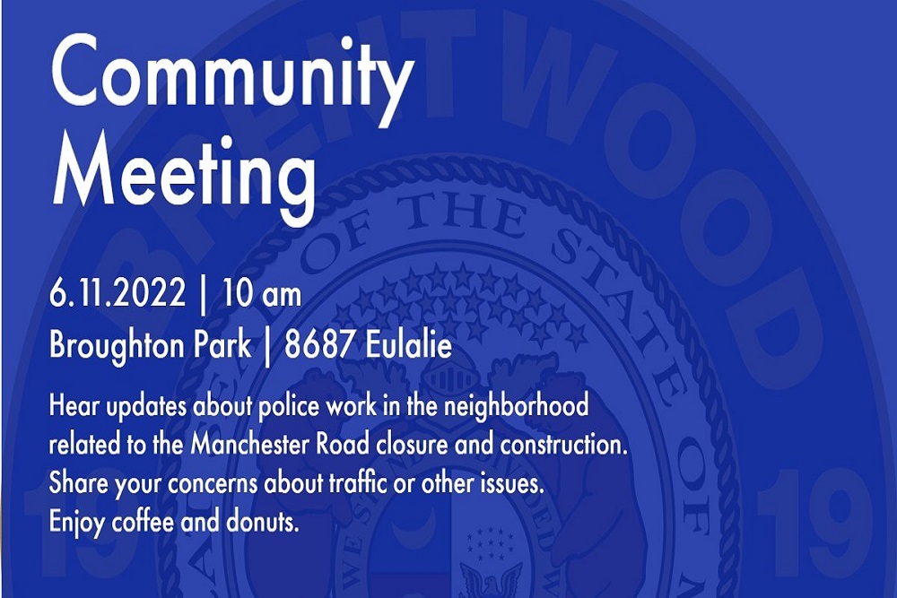 Brentwood Missouri Police Department – Community Meeting on June 11