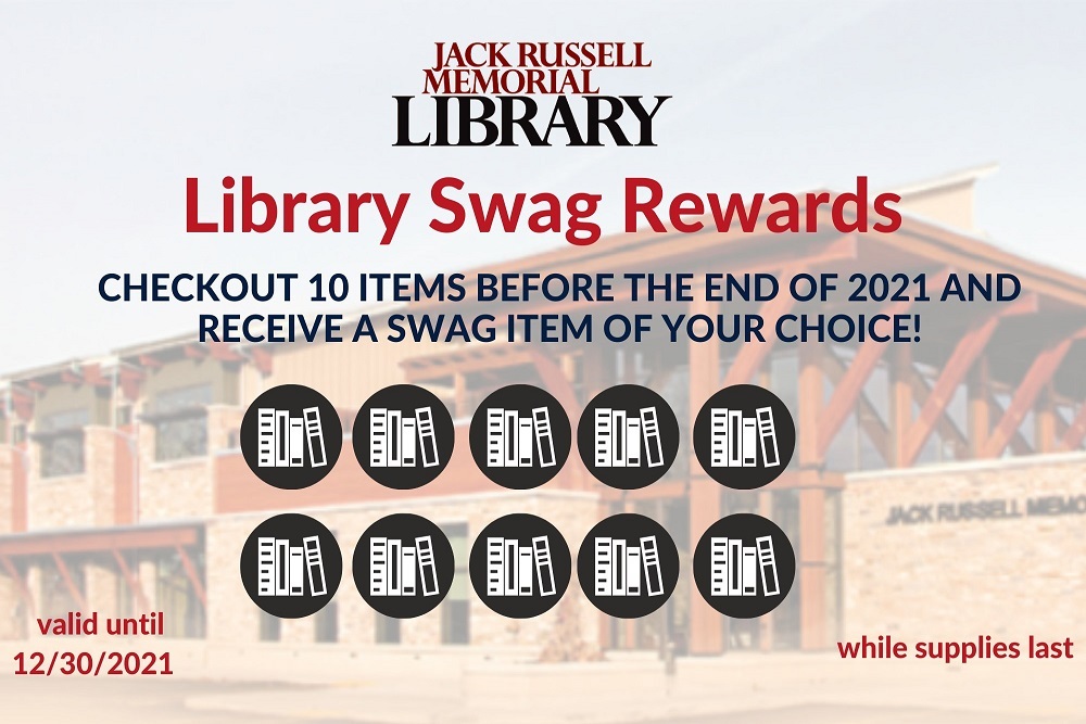 Library Swag Rewards Return to Jack Russell Memorial Library