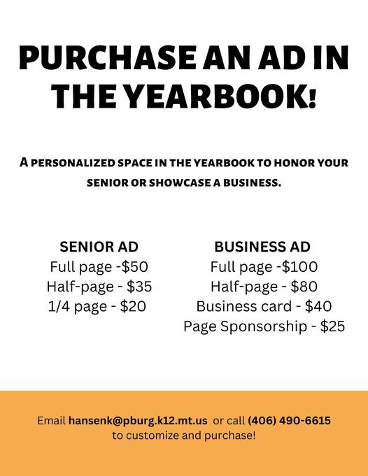 Purchase an Ad in the Yearbook!