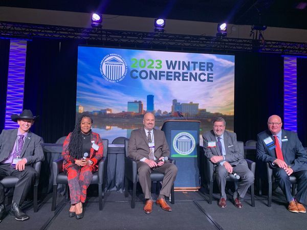 Panel discussion about opioid litigation and abatement at the Arkansas Municipal League’s winter conference