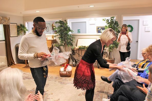 Jeff Davis High Spanish Club Made Cards for the Residents at the Angels for the Elderly Retirement Community