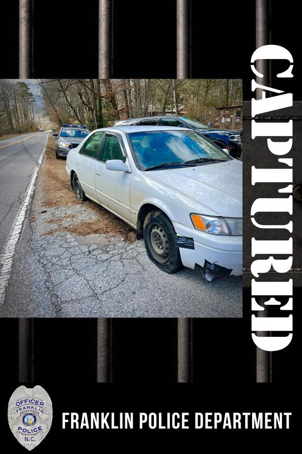 TOWN OF FRANKLIN POLICE DEPARTMENT: Macon County, NC Sheriff’s Office Deputy Matt Breedlove, Attempted to Stop a Vehicle in Town on Belden Circle near Patton Road