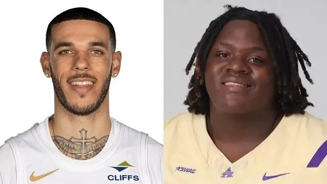 Lonzo Ball and Derrick Cooper