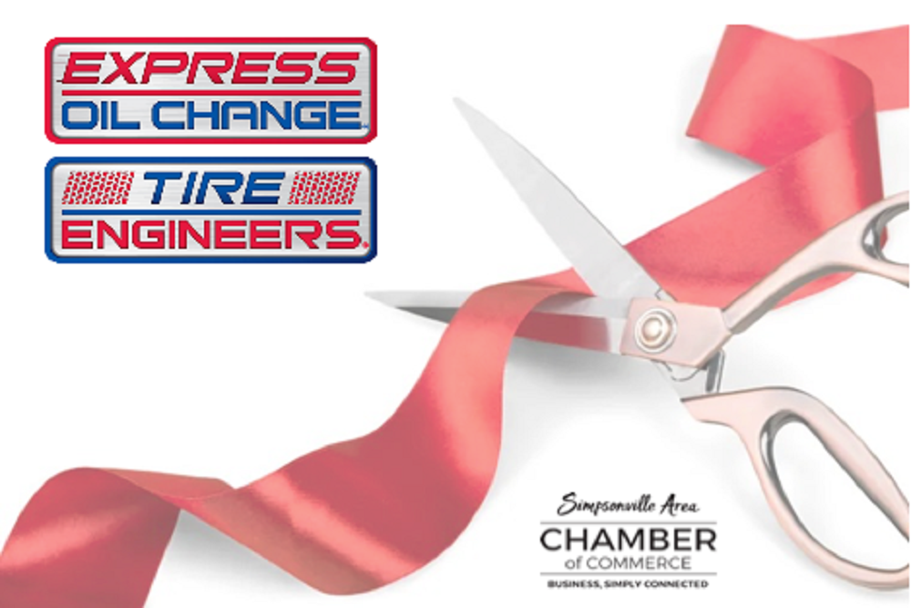 Ribbon Cutting with Express Oil Change & Tire Engineers