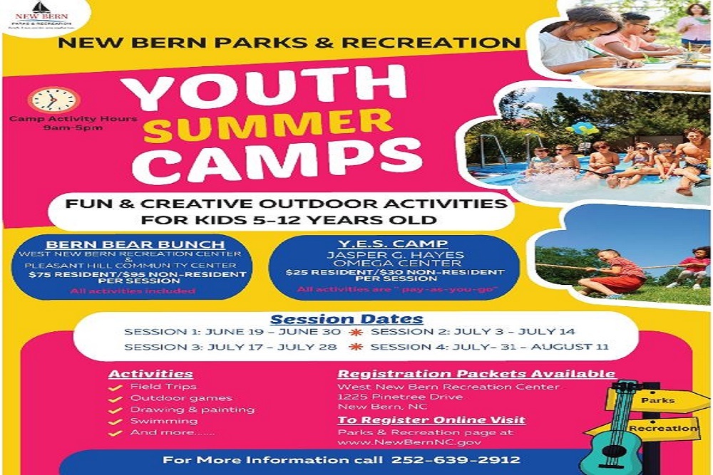CITY OF NEW BERN: Registration for Youth Summer Camps is Now Opens CITY OF NEW BERN: Registration for Youth Summer Camps is Now Opens
