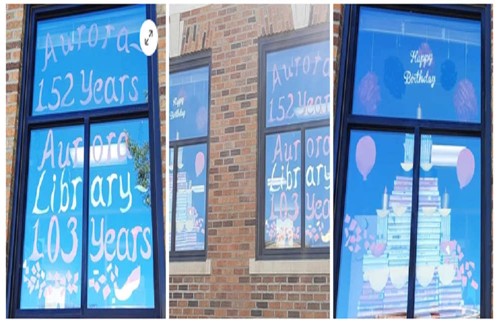 Barry-Lawrence Regional Library – Aurora Library Wins Window Decoration Contest