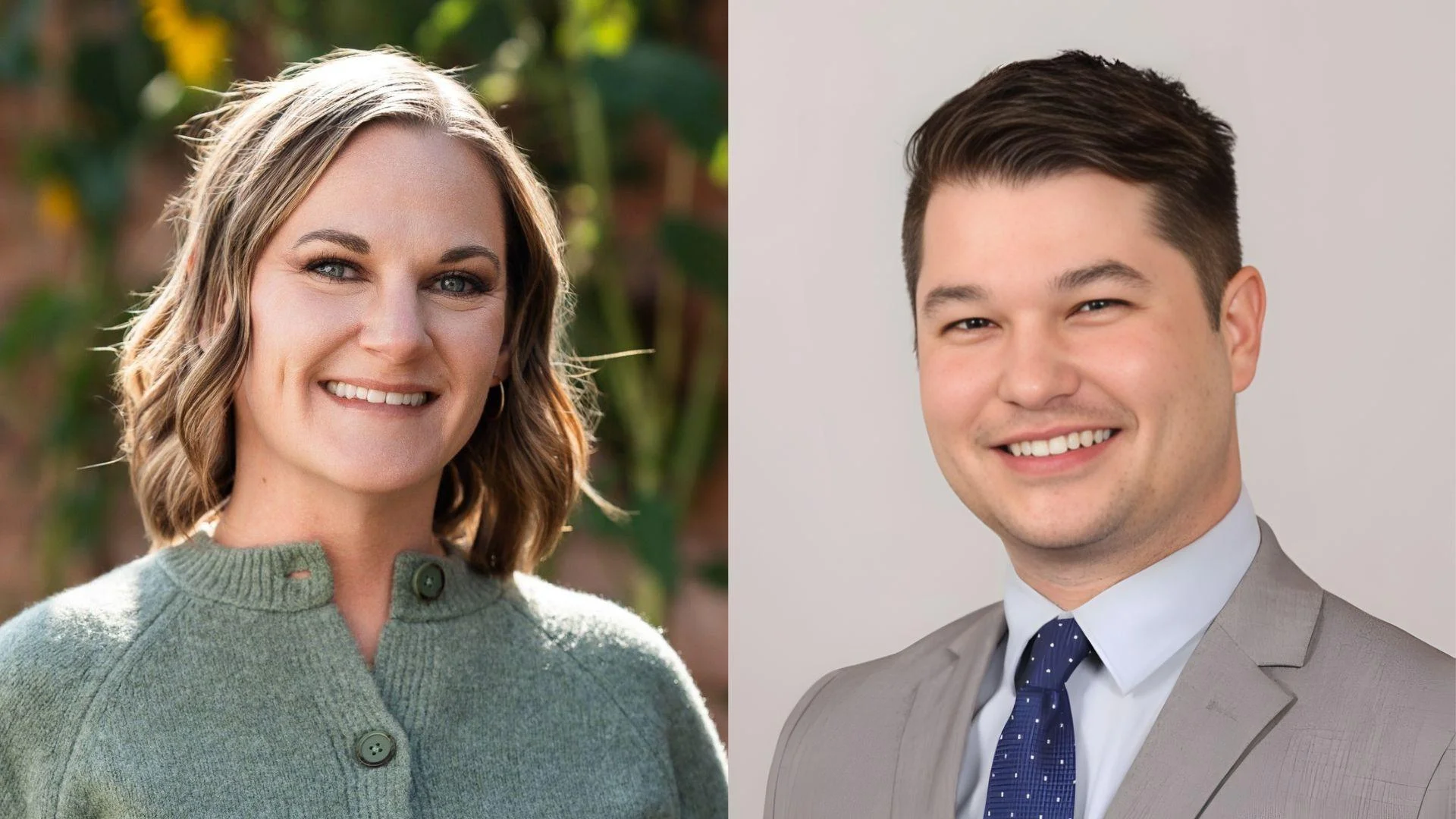 Erin Koegel, Minnesota House Rep. (L), General Counsel at CoinFlip (R)