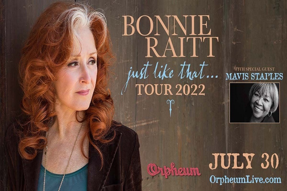 Bonnie Raitt to Play the Sioux City Orpheum Theatre