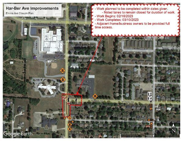 Notice of Utility Work & Road Closure