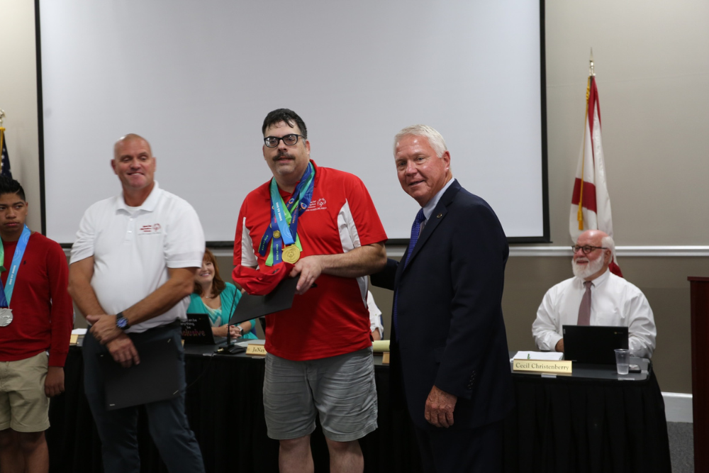 Congratulations to Jerry who won gold at the USA Games for Special Olympic athletes