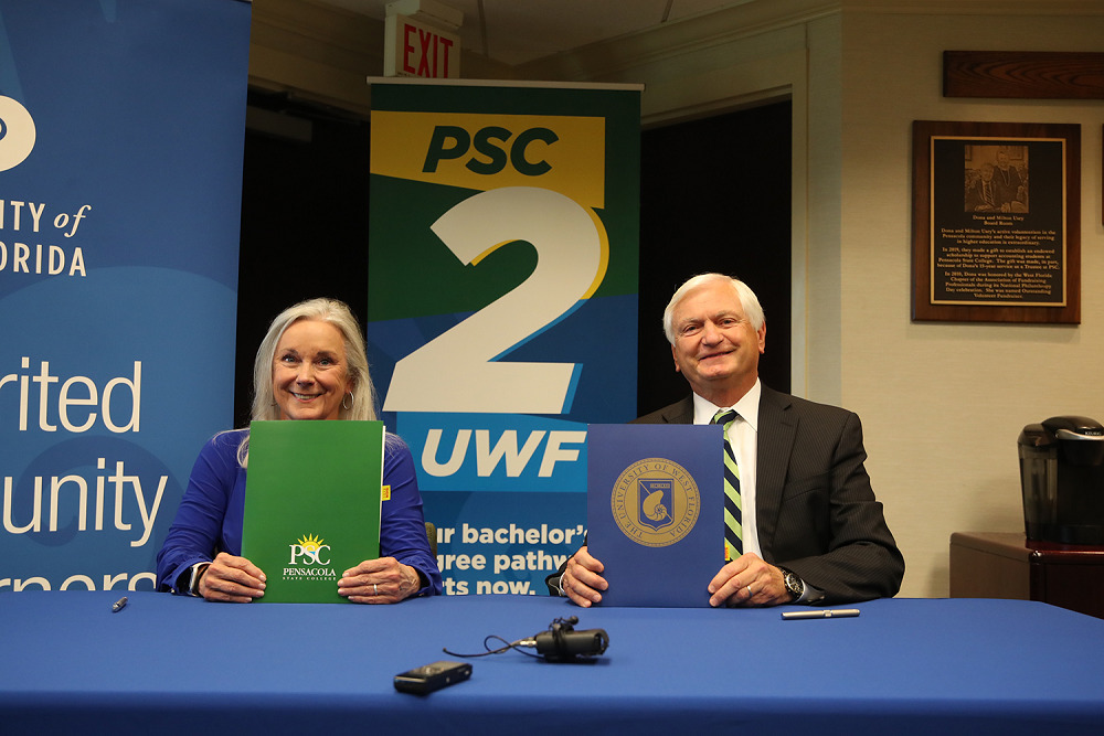 UWF and PSC enhance transfer pathway with 2+2 articulation agreement at signing ceremony UWF and PSC enhance transfer pathway with 2+2 articulation agreement at signing ceremony