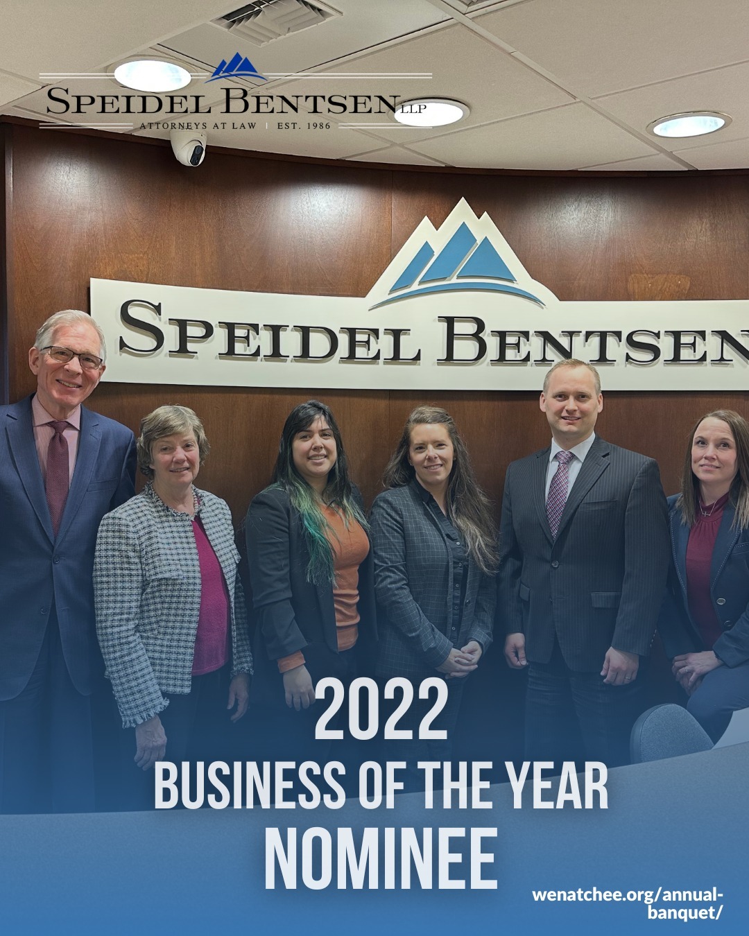 Congratulations to one of our Top 3 Finalists for Business the Year, Speidel Bentsen LLP