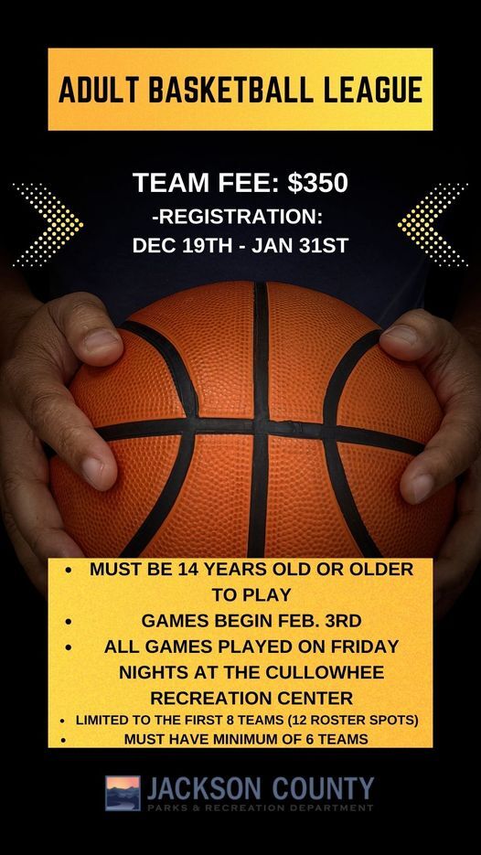COUNTY OF JACKSON PARKS AND RECREATION DEPARTMENT: Adult Basketball League Registration