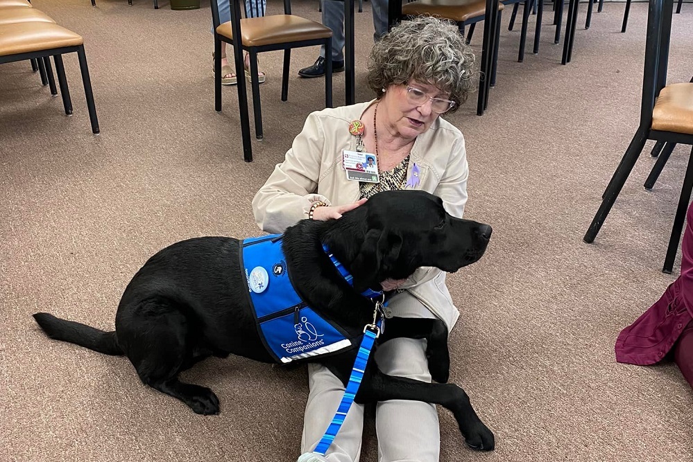 Thank you Patricia Falcon and Kuzco for visiting Riverview Regional Medical Center