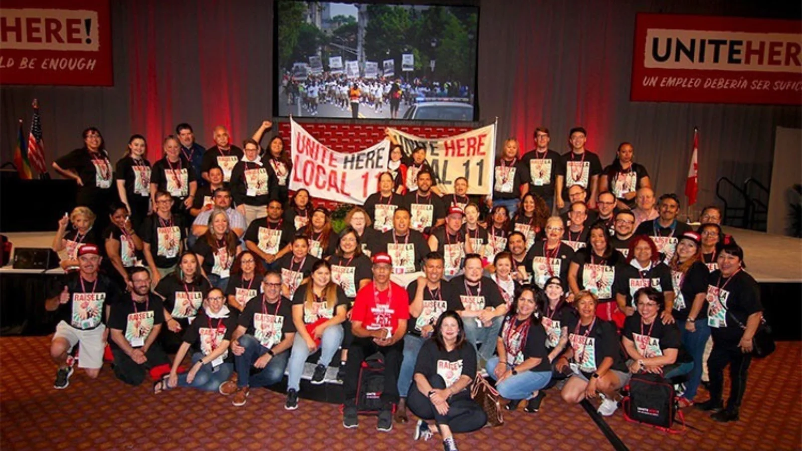 Unite Here Local 11 members gather at a union event