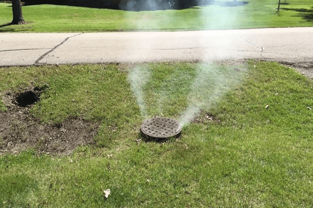 Sewer Line Smoke Testing in January