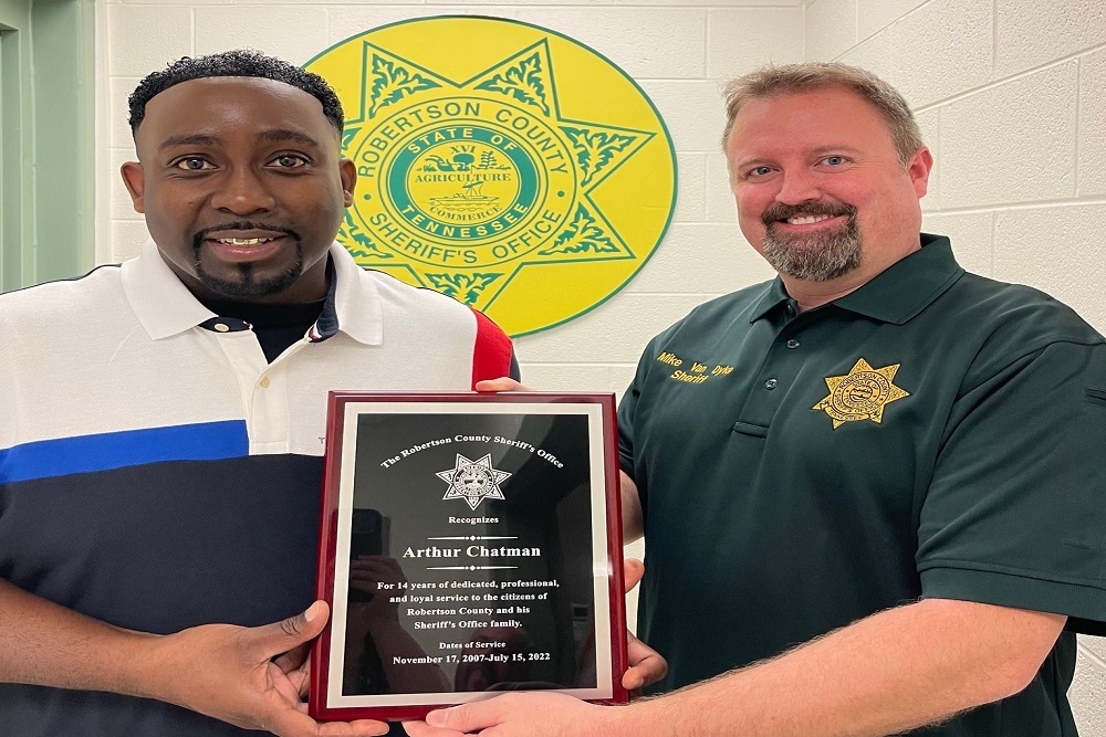 Robertson County Sheriff’s Office Thank You Arthur