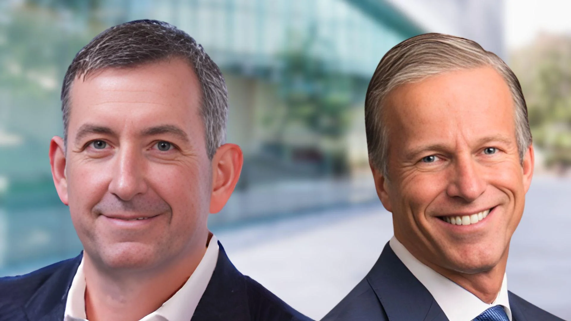 Andrew Roth, State Freedom Caucus Network President Roth (left), Senate Majority Leader John Thune (right)