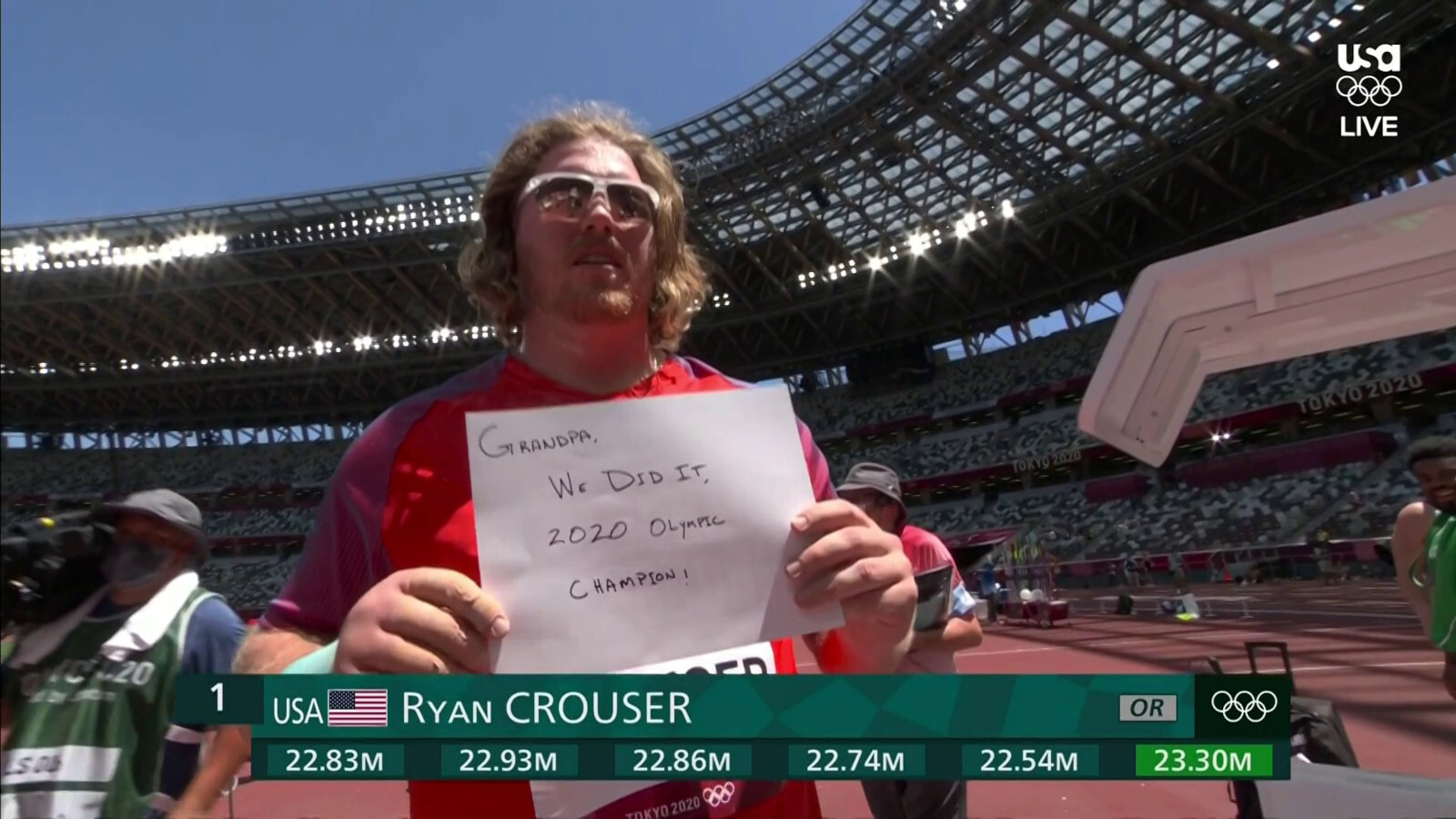 ‘History repeats itself’: UT alum Crouser wins gold, breaks record in shot put ‘History repeats itself’: UT alum Crouser wins gold, breaks record in shot put